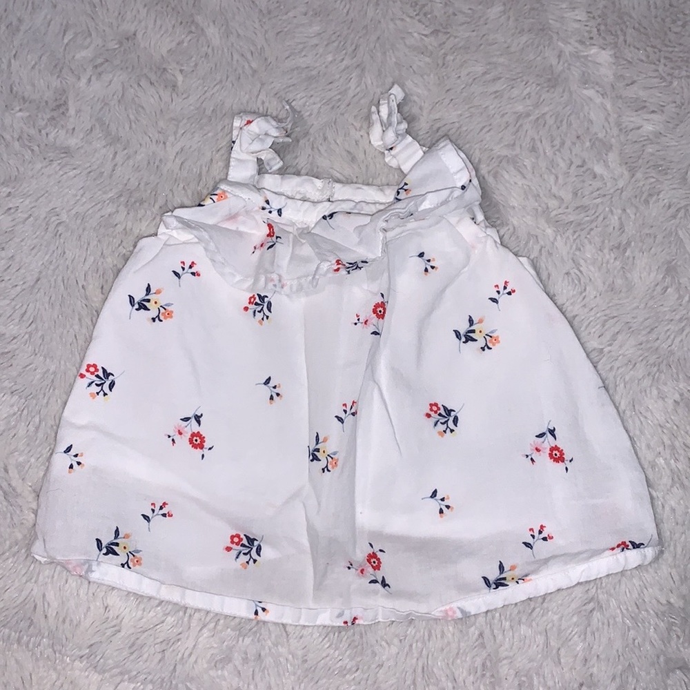 old navy tank top 3-6 months floral design